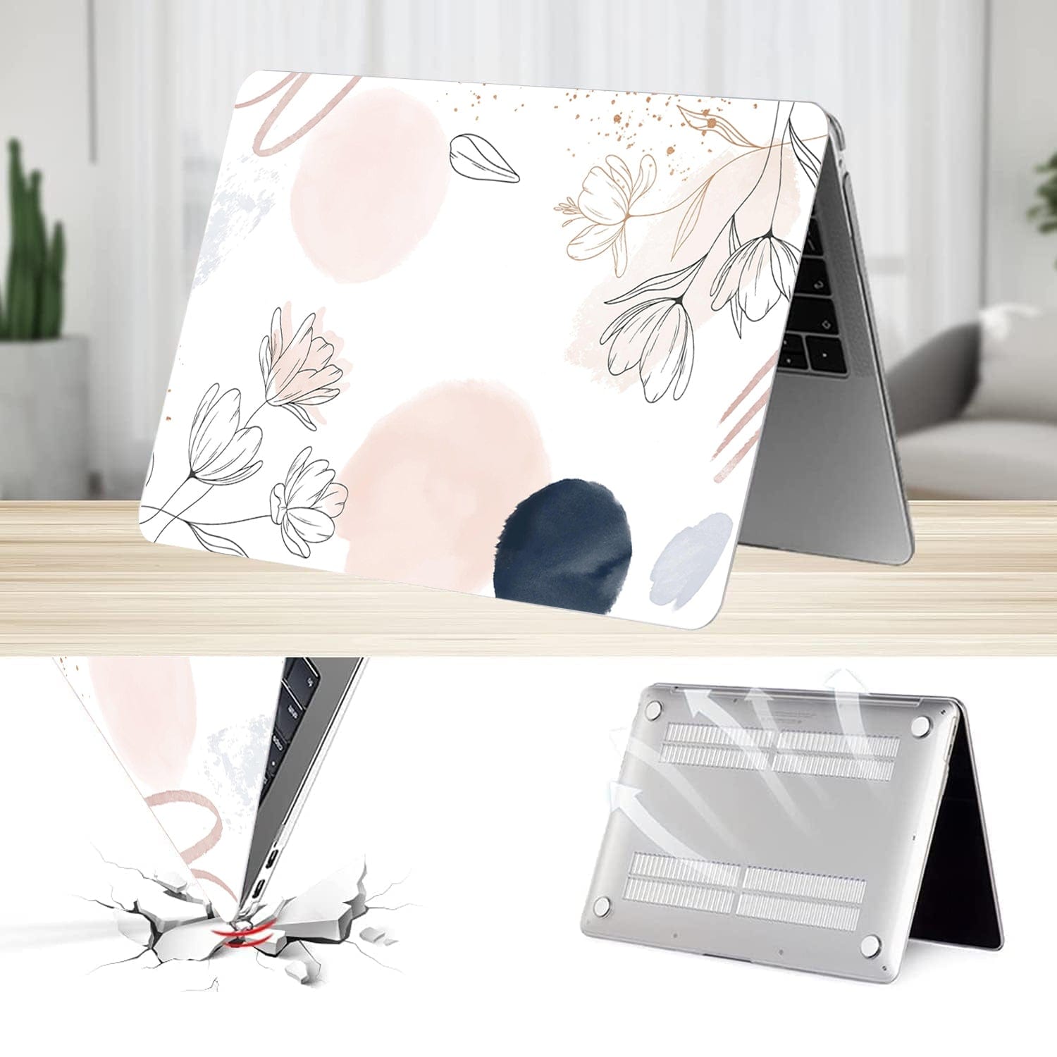 MacBook Pro 14-inch (M1–M5, M5 Pro/M5 Max) Case - Watercolor Floral Design