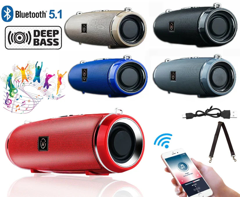 Bluetooth 5.1 Speaker Wireless Waterproof Outdoor Stereo LOUD