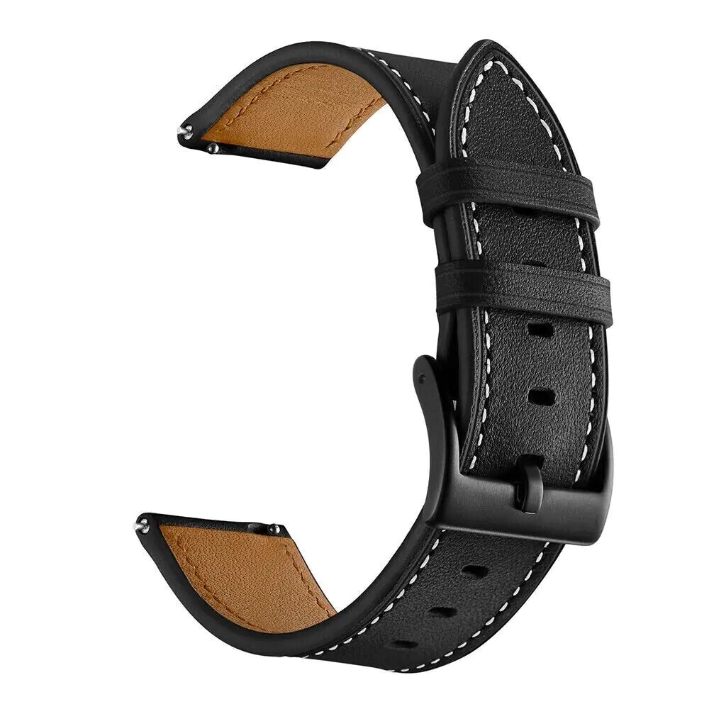 18mm 20mm 22mm Classic Genuine Leather Watch Band Strap Quick