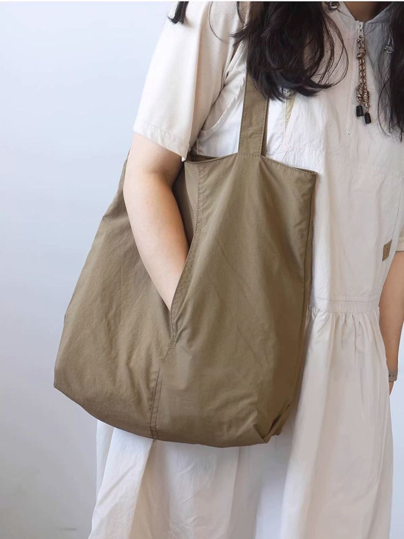 Casual Lightweight Nylon Shoulder Bag