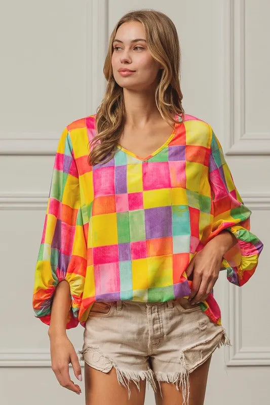 BiBi Multi Block Bubble Pop Ballon Top