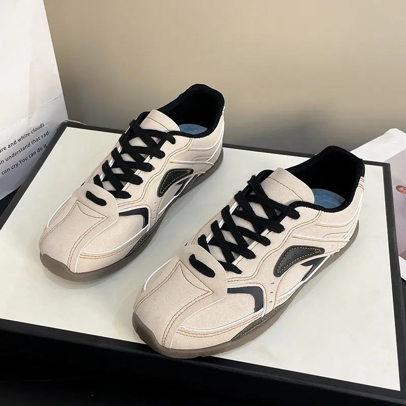 Contrast Flat Sneakers