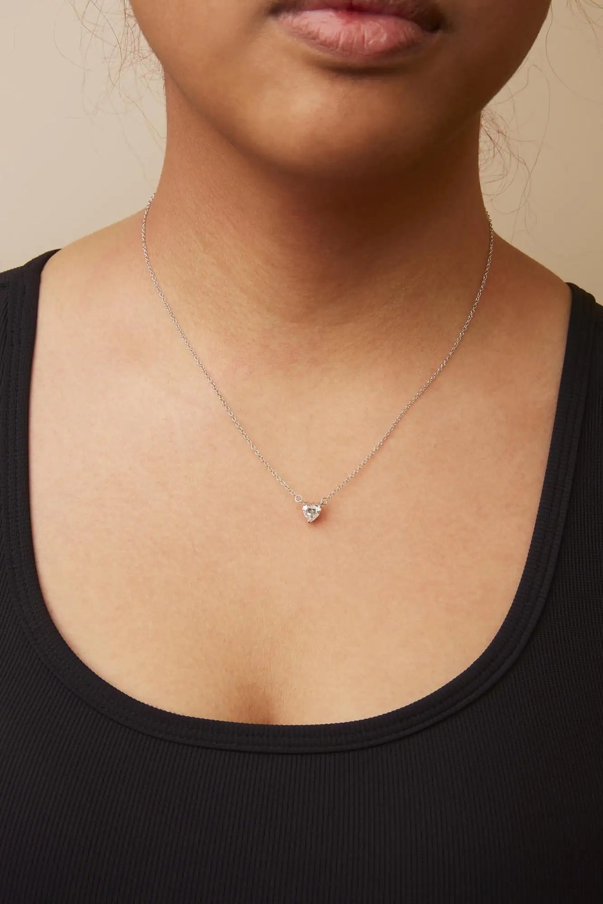 14K Gold Heart Diamond Pendant