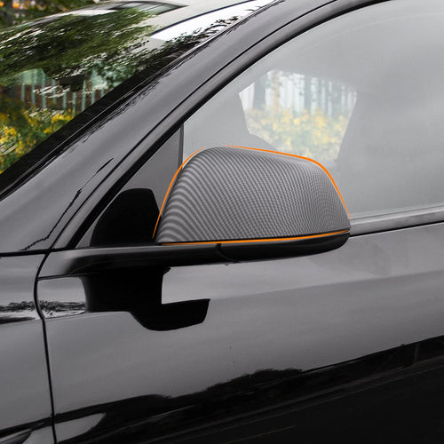 ABS Mirror Covers for Model 3/Y | 4 Finishes | 3M Tape | Scratch Protection | 3 Versions