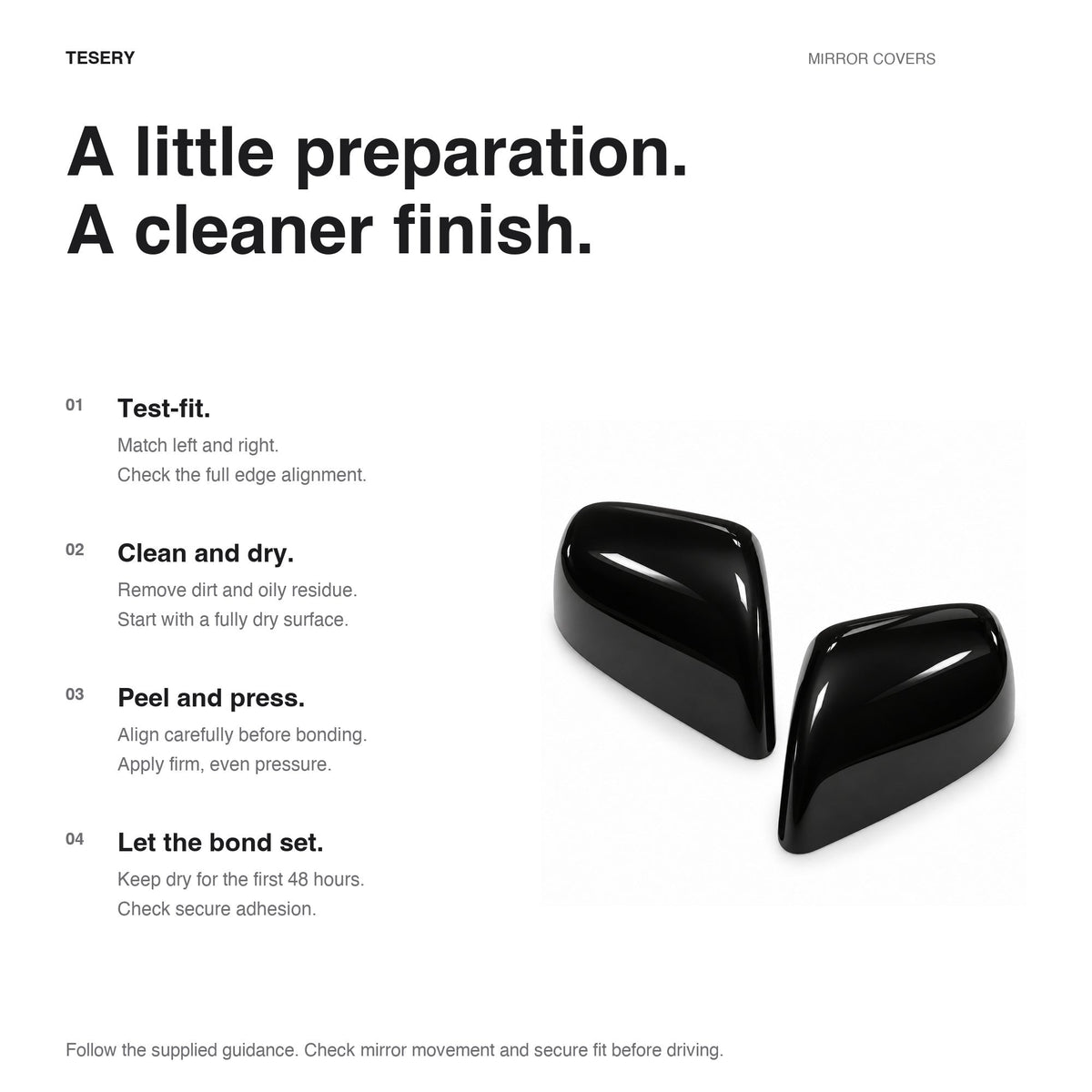 ABS Mirror Covers 4 Finishes