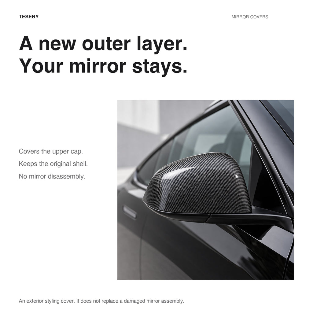 ABS Mirror Covers 4 Finishes