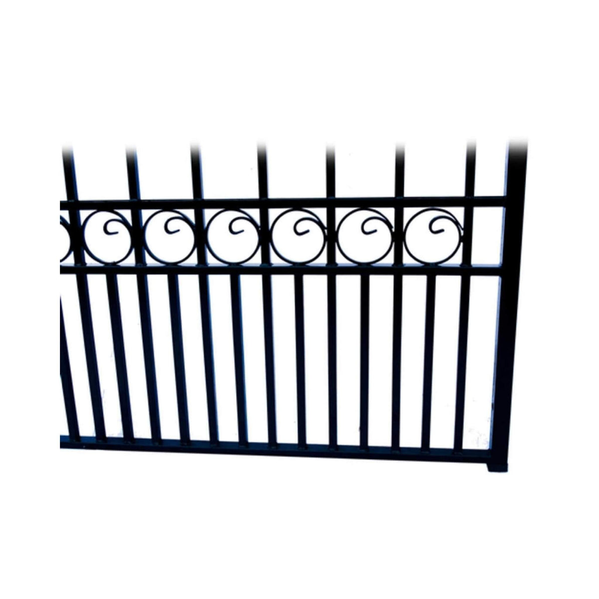 [12-18Ft] Heavy-Duty Paris-Style Steel Premium Dual-Swing Drivewa