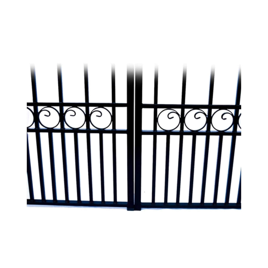 [12-18Ft] Heavy-Duty Paris-Style Steel Premium Dual-Swing Drivewa