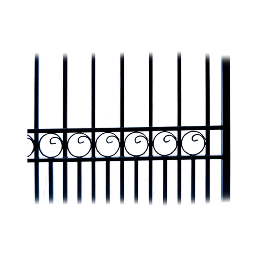 [12-18Ft] Heavy-Duty Paris-Style Steel Premium Dual-Swing Drivewa
