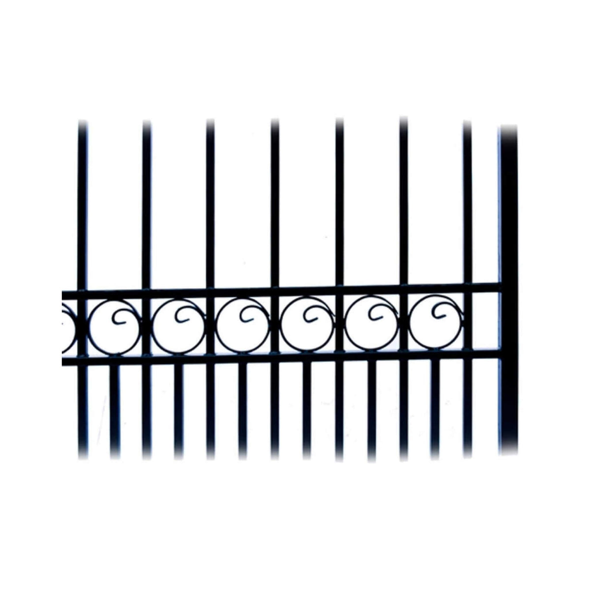 [12-18Ft] Heavy-Duty Paris-Style Steel Premium Dual-Swing Drivewa