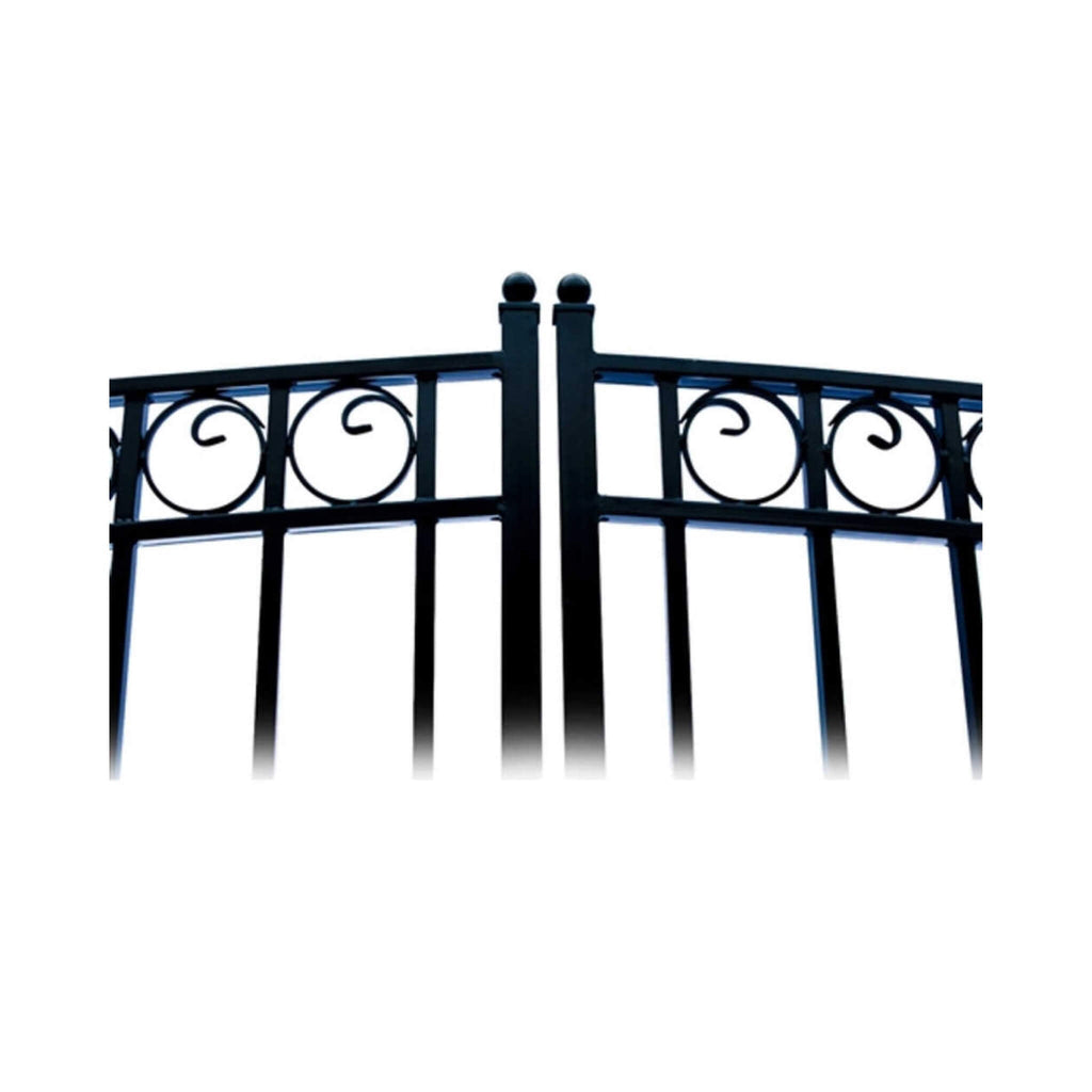 [12-18Ft] Heavy-Duty Paris-Style Steel Premium Dual-Swing Drivewa