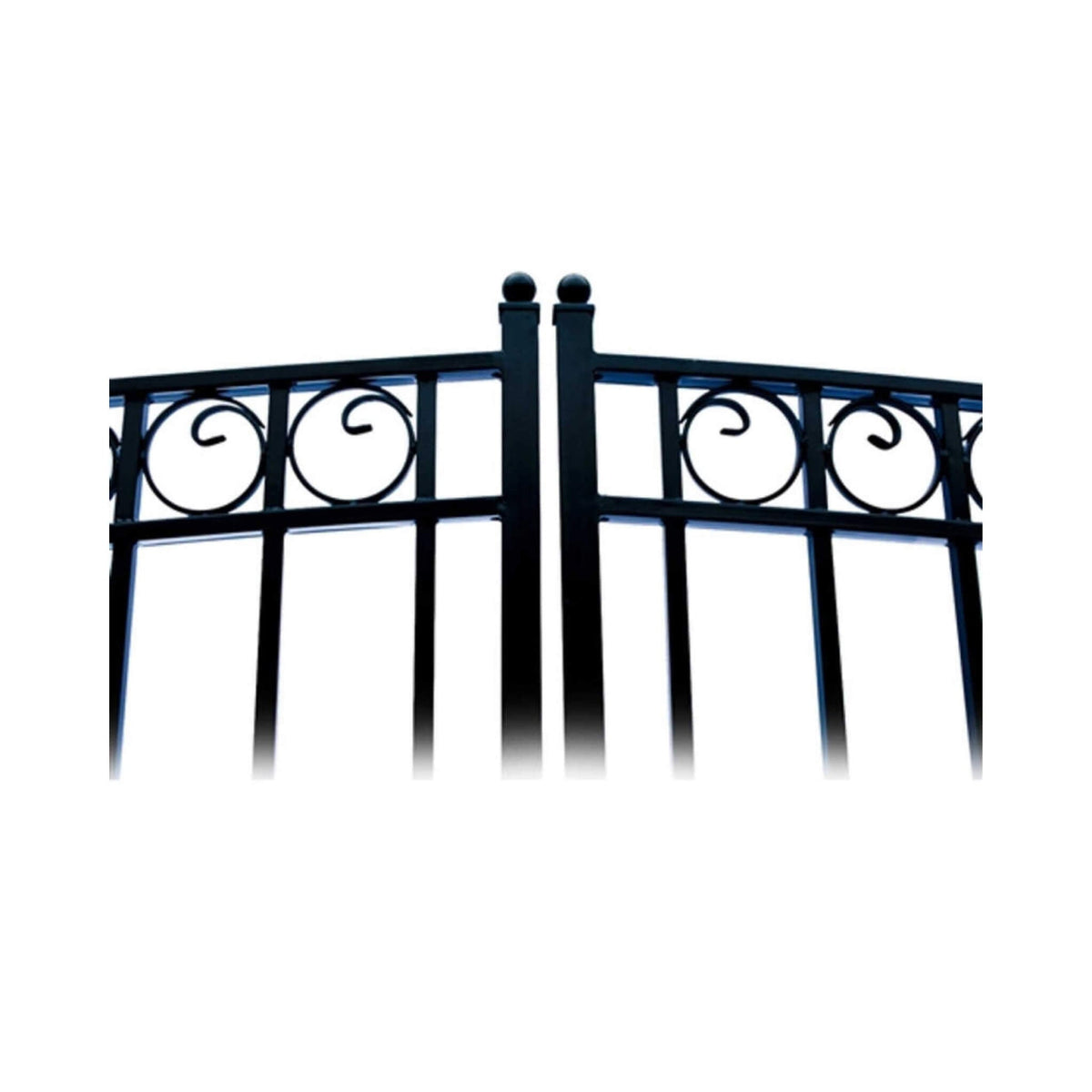 [12-18Ft] Heavy-Duty Paris-Style Steel Premium Dual-Swing Drivewa