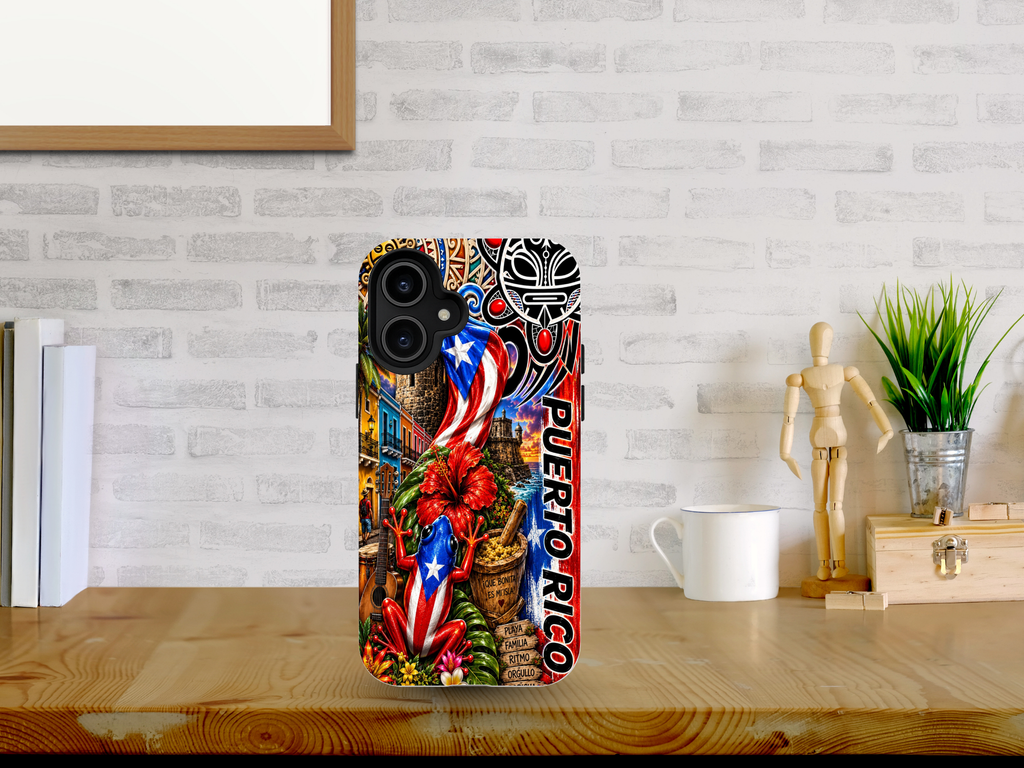 Puerto Rico Phone Case | Boricua Coquí Flag Tropical Protective Case