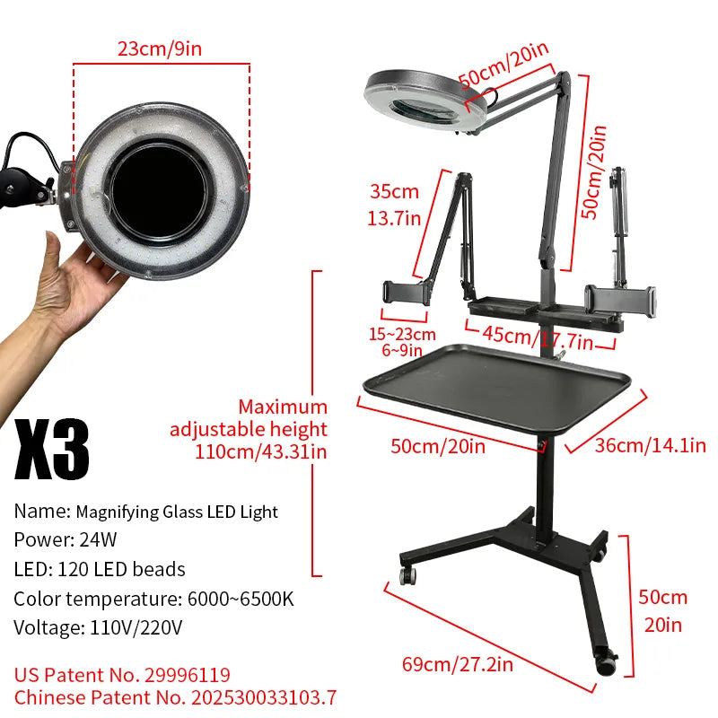 Taidu Multi-Functional Double Holder Tattoo Bench