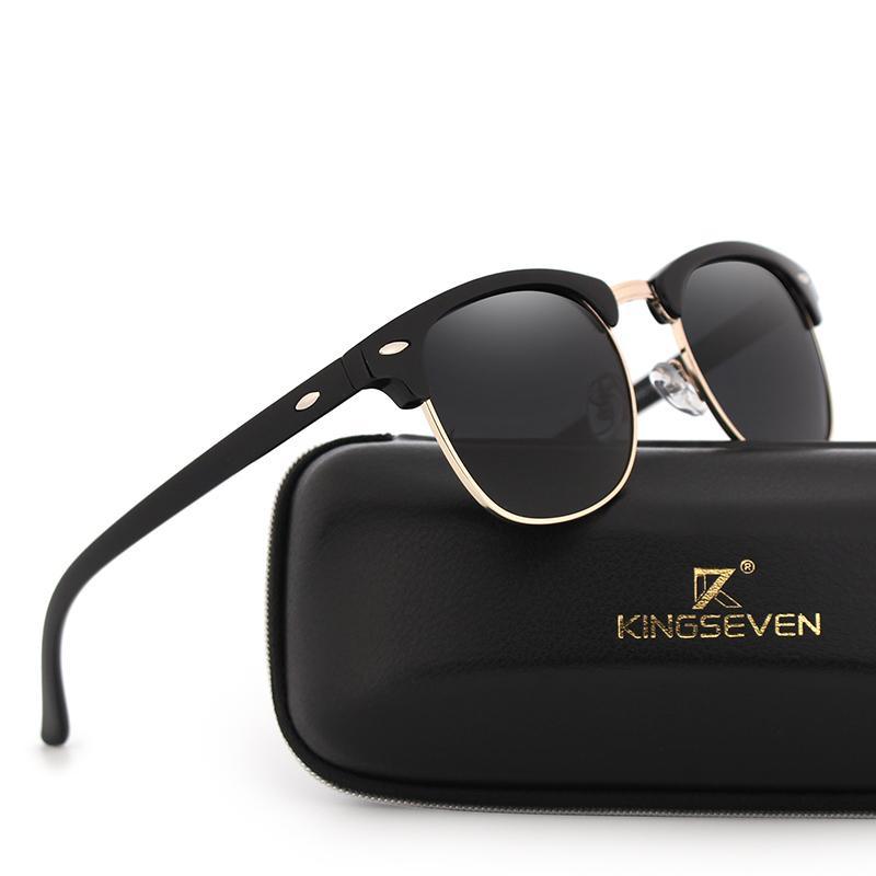 Polarized Retro Classic Metal Frame Sunglasses