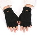 Women's Korean-style Thickened Thermal Knit Gloves In Solid Colors For Winter