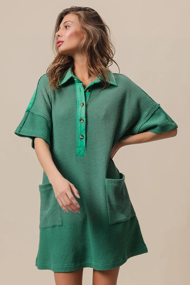 BiBi Dip Dye Mineral Washed Knit Dress