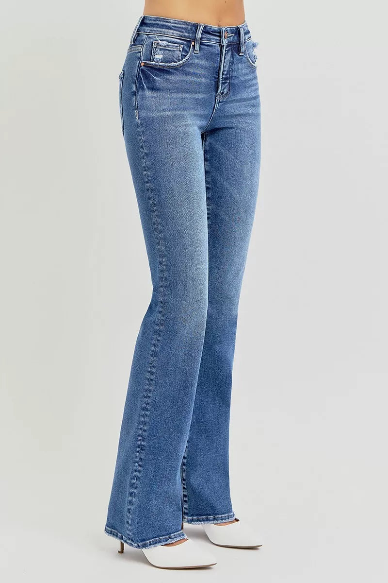 RISEN Full Size Tummy Control High Rise Straight Jeans Plus Size