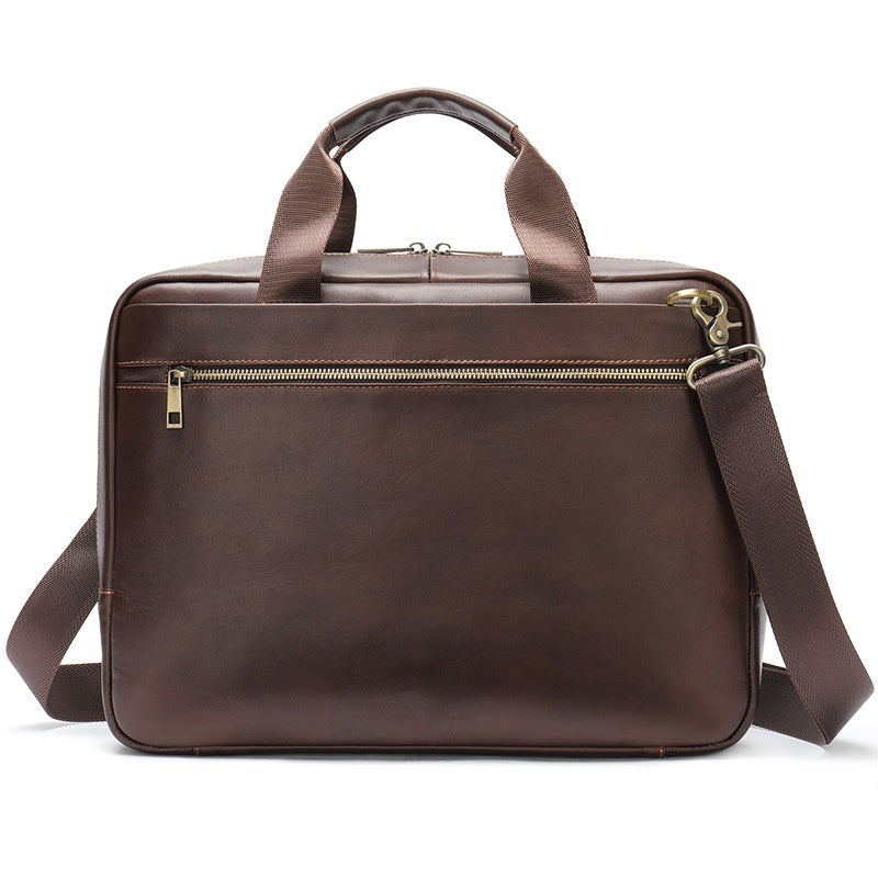 Large Capacity Men's Cowhide Briefcase
