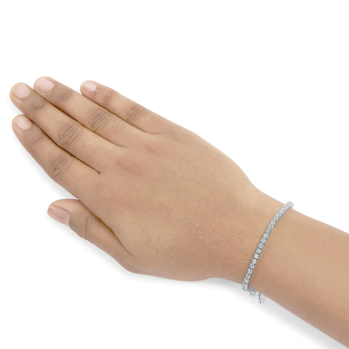 14K White Gold Diamond Tennis Bracelet