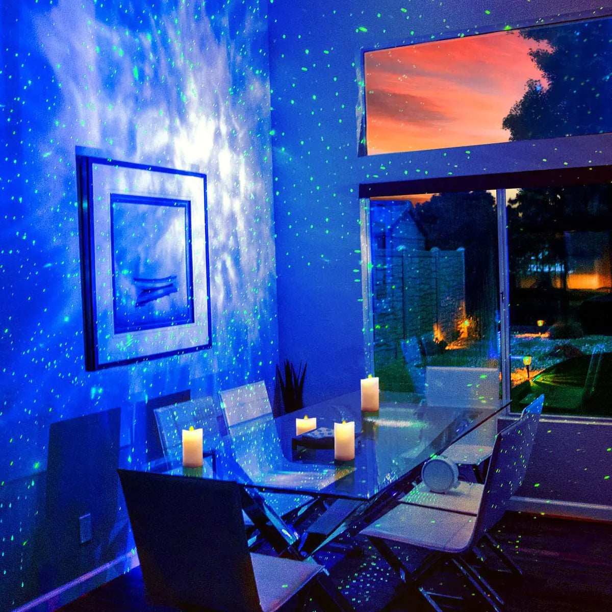 Alexa Compatible Laser Projector w/ LED Nebula Cloud