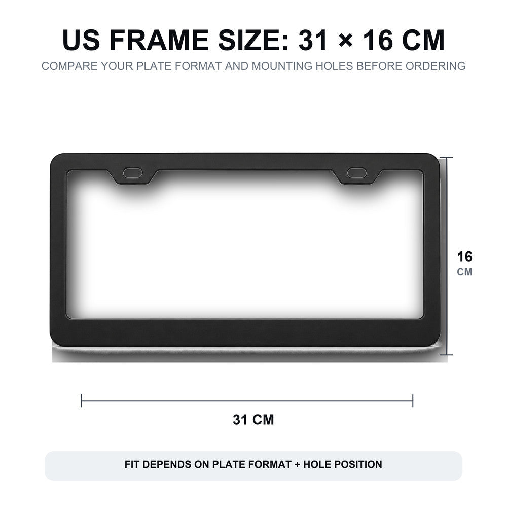 Black License Plate Frame for Tesla (2pcs)