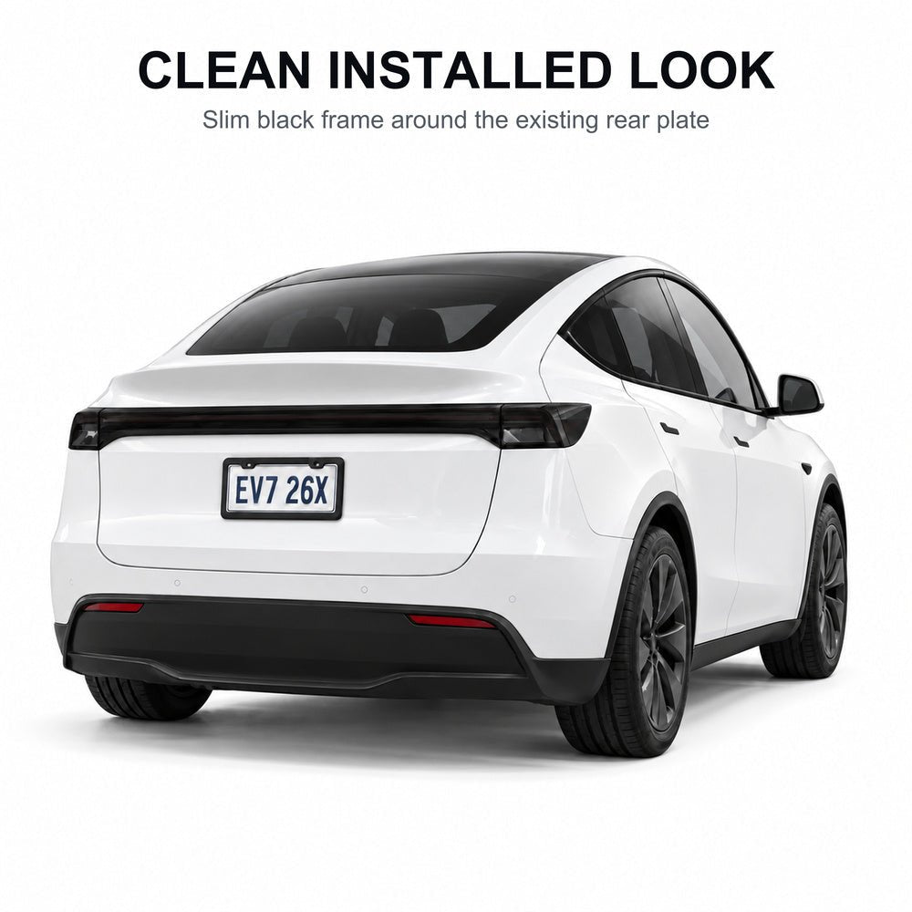 Black License Plate Frame for Tesla (2pcs)
