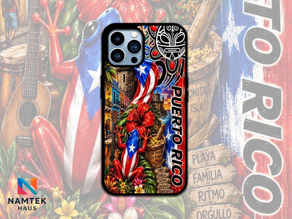 Puerto Rico Phone Case | Boricua Coquí Flag Tropical Protective Case