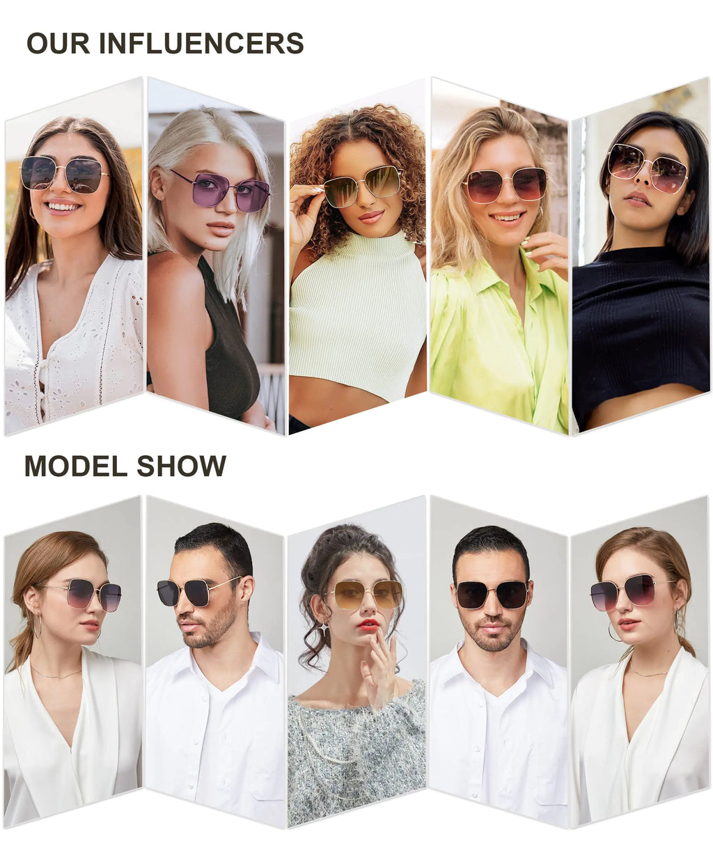 SOJOS Oversized Square Sunglasses