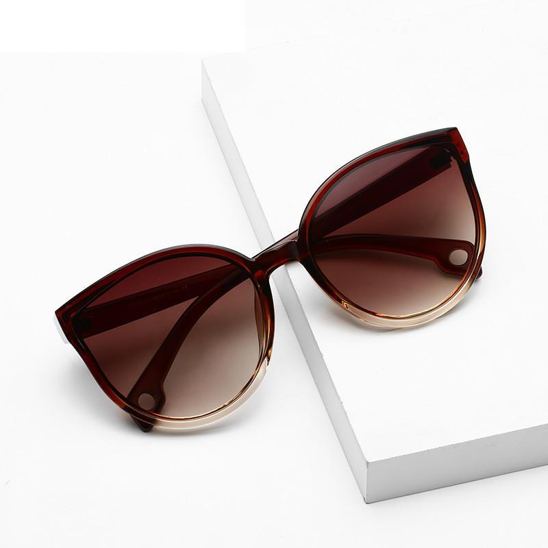 Lady Sunglasses With Cat Eye Women Eyewear Plastic Frame Clear