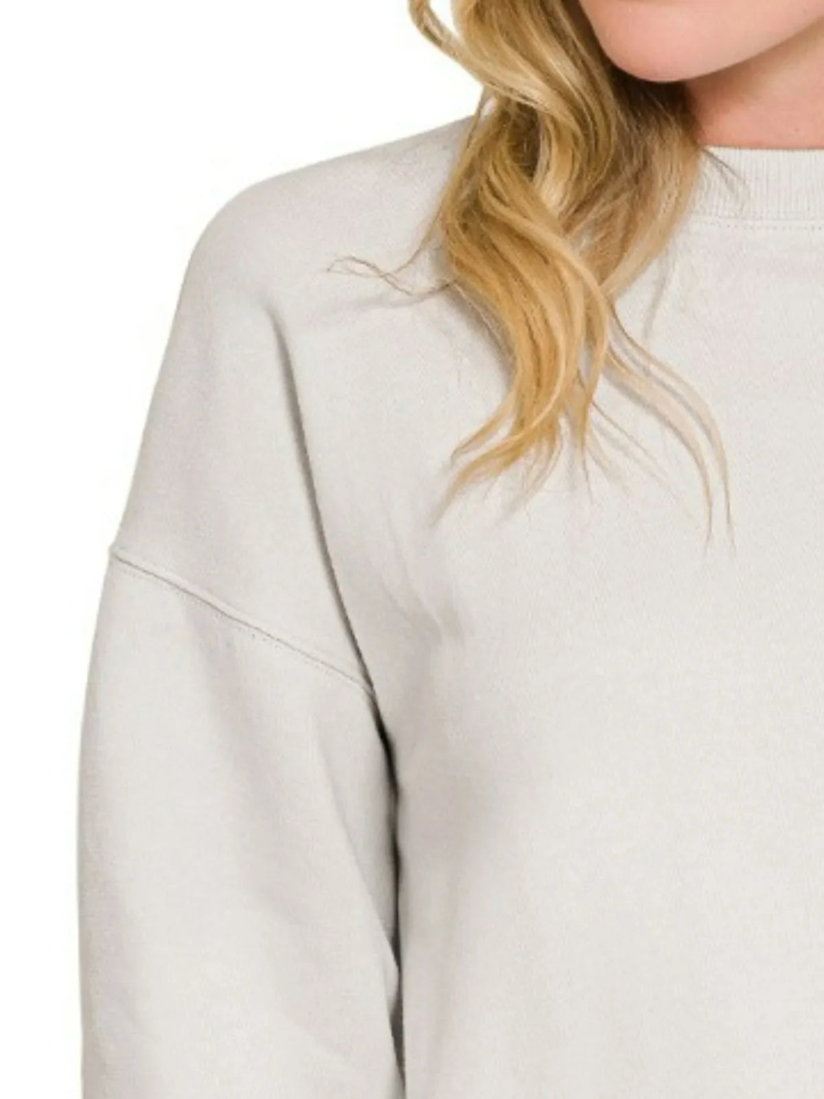 Zenana Fleece Crewneck Long Sleeve Sweatshirt