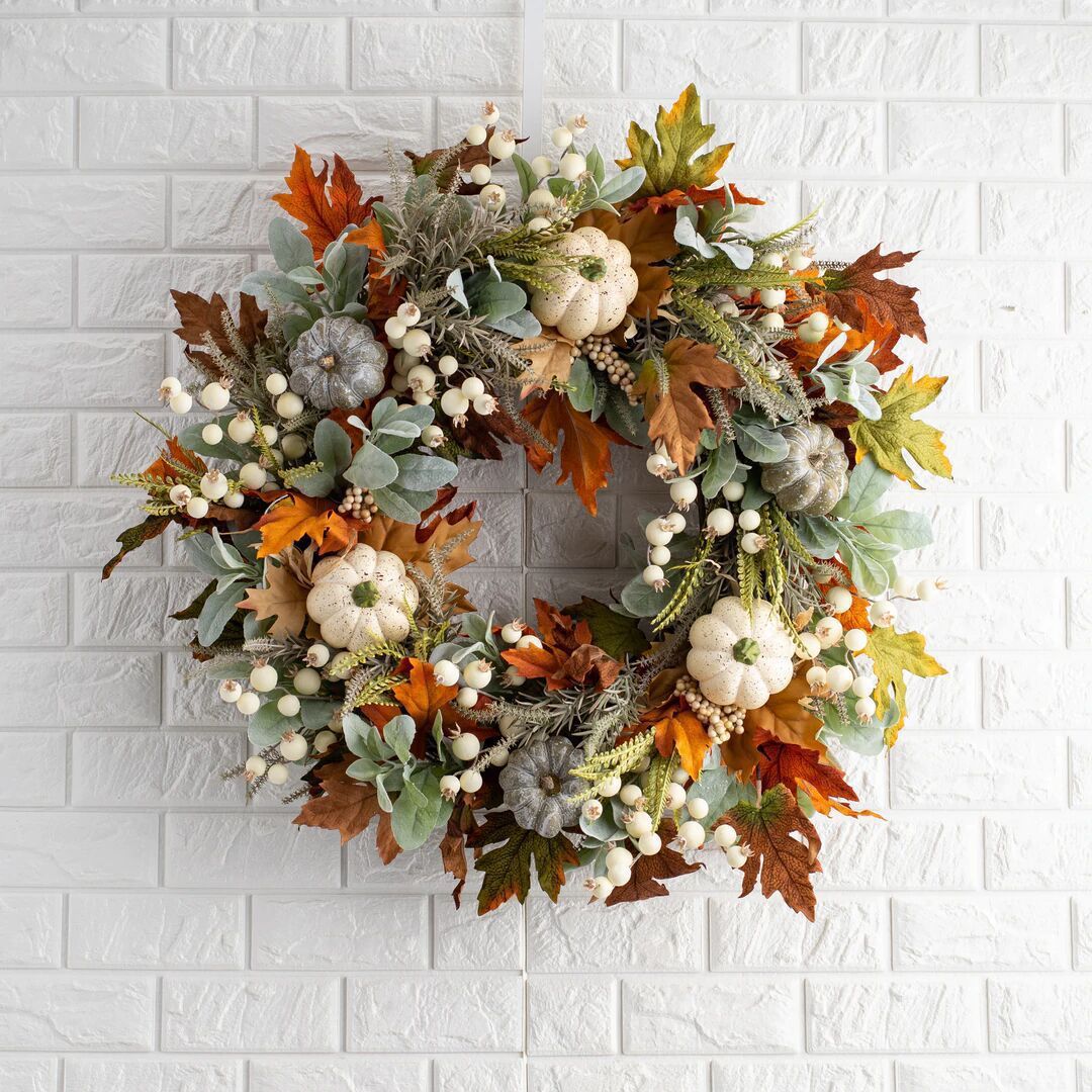Halloween Autumn Pumpkin Frost Leaf Garland Home Decor