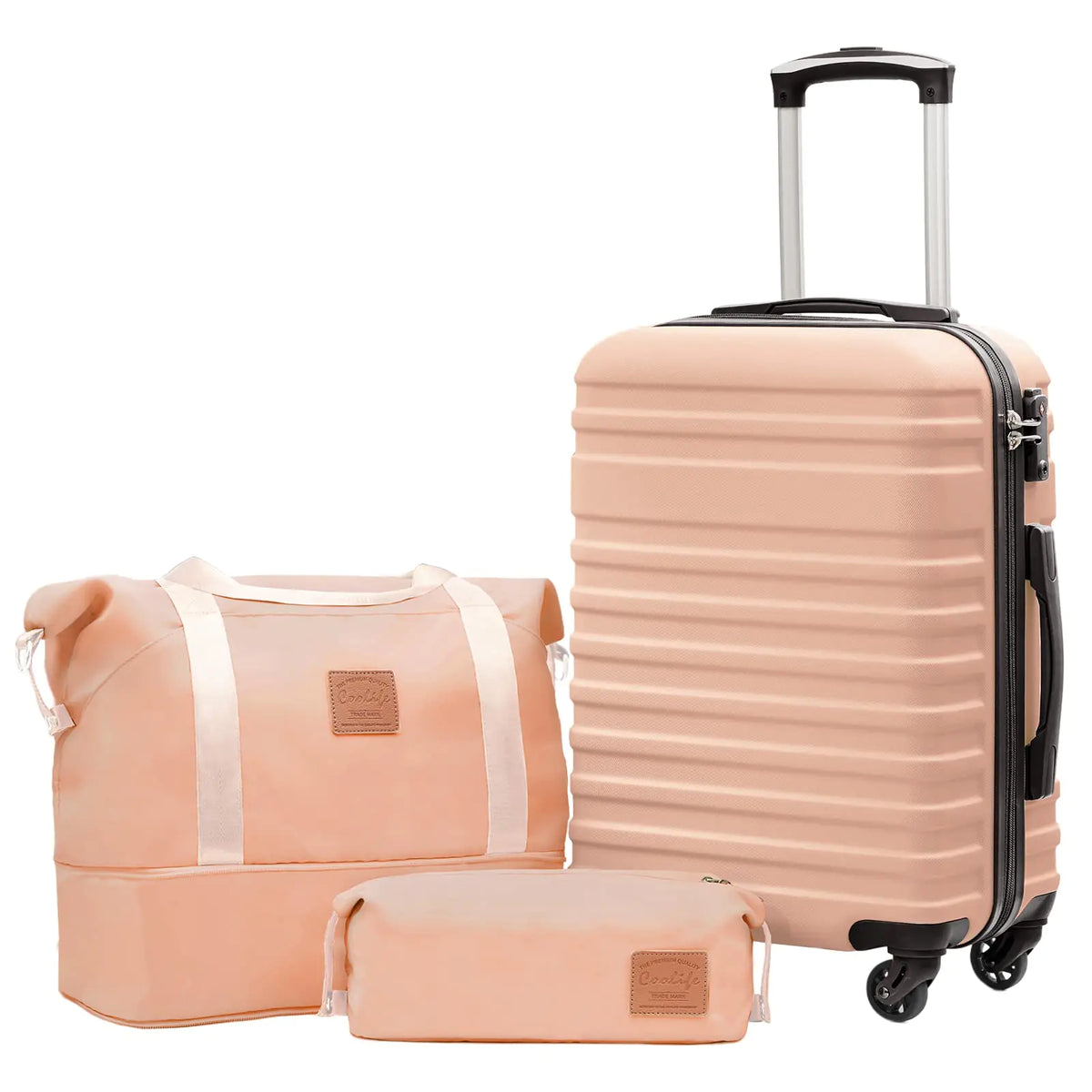 Coolife 3 Piece Hardside Luggage Set