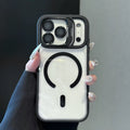 Phone case with magnetic bracket for iPhone 18, iPhone 18 Pro Max,  iPhone 17, iPhone 17 Pro Max cases Shockproof , Transparent