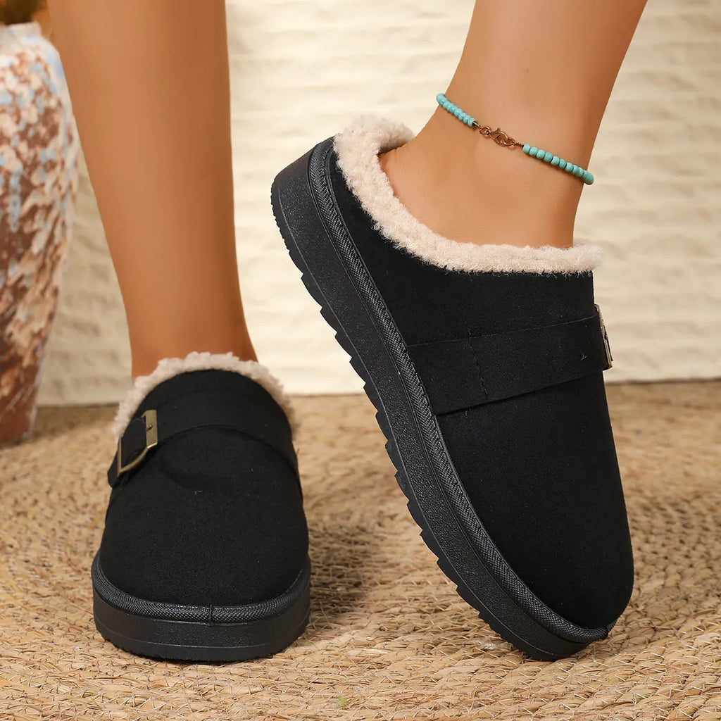 Round Toe Platform Slippers