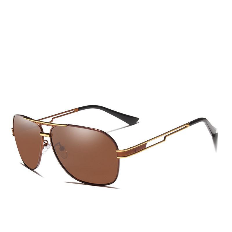 Model Business Men Square Polarized Sunglasses Male Eyewear