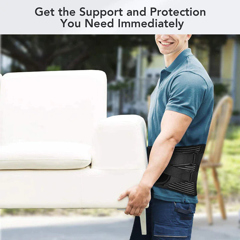 Adjustable Lower Back Brace Lumbar Support Waist Belt Men Pain