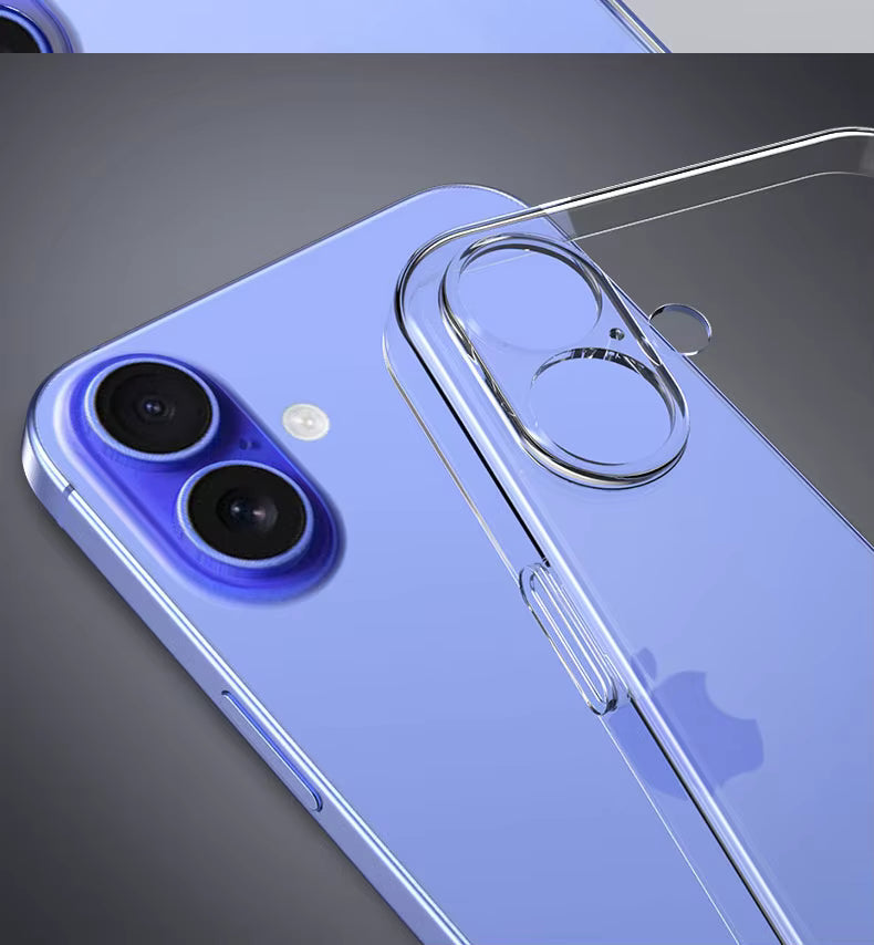 Clear Silicone Phone Case For iPhone 17 16 Pro Max 17 Air 16E Soft Back Cover For iPhone 15 14 11 12 13 Pro Max Mini Plus Case