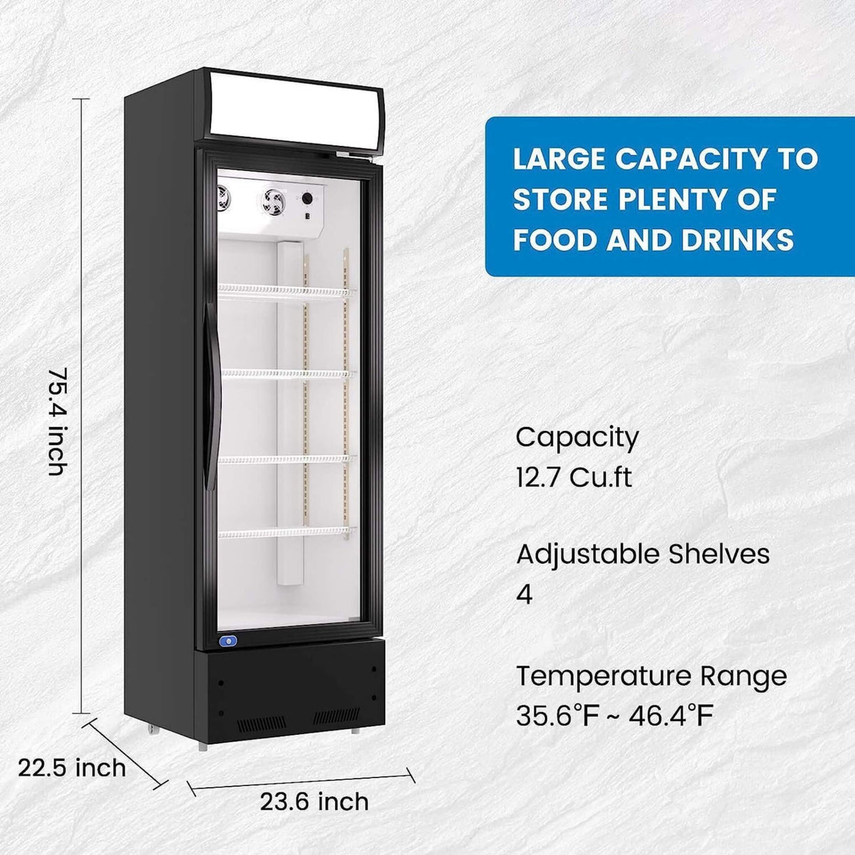 [SAK04571] 11CF Glass Door Beverage Cooler