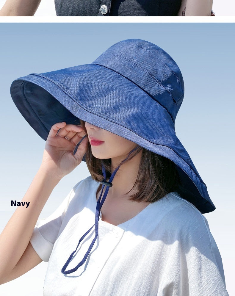 Women's Wide Brim UV Protection Sun Hat with Neck Protection