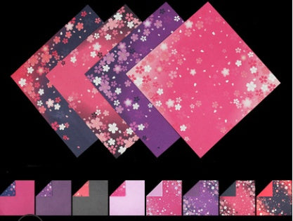 Double-sided Japanese Floral Origami Paper
