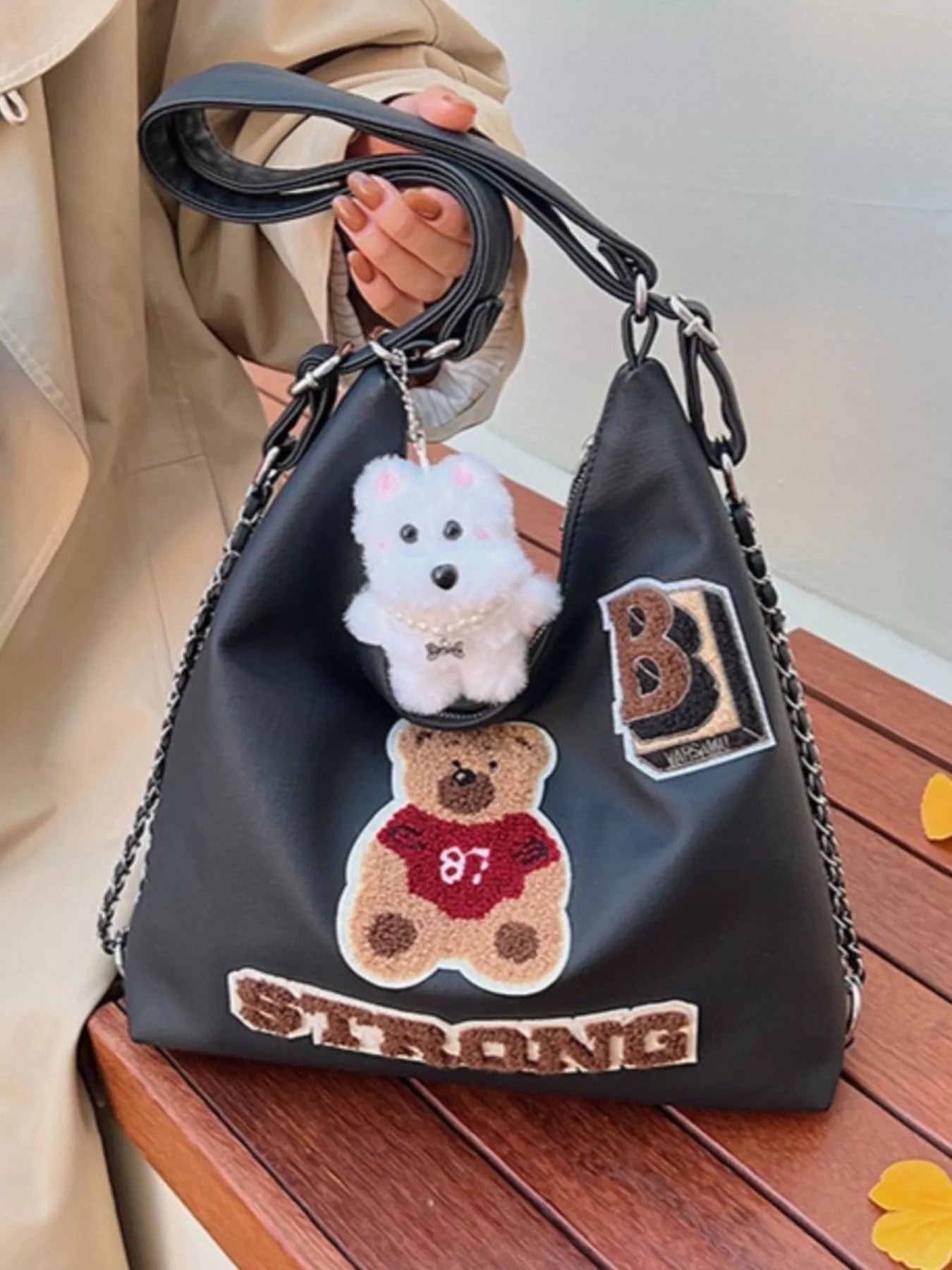 Cute Bear Adjustable Strap Handbag