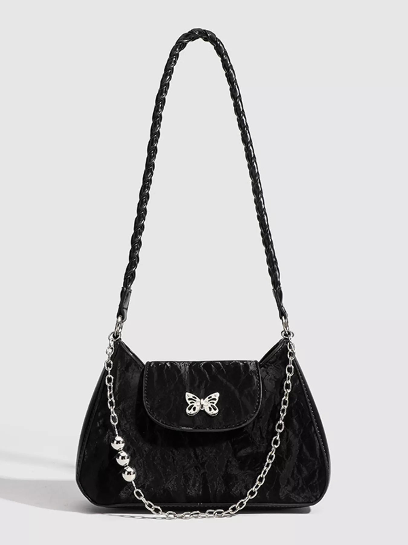 Butterfly Decor Chain Shoulder Bag