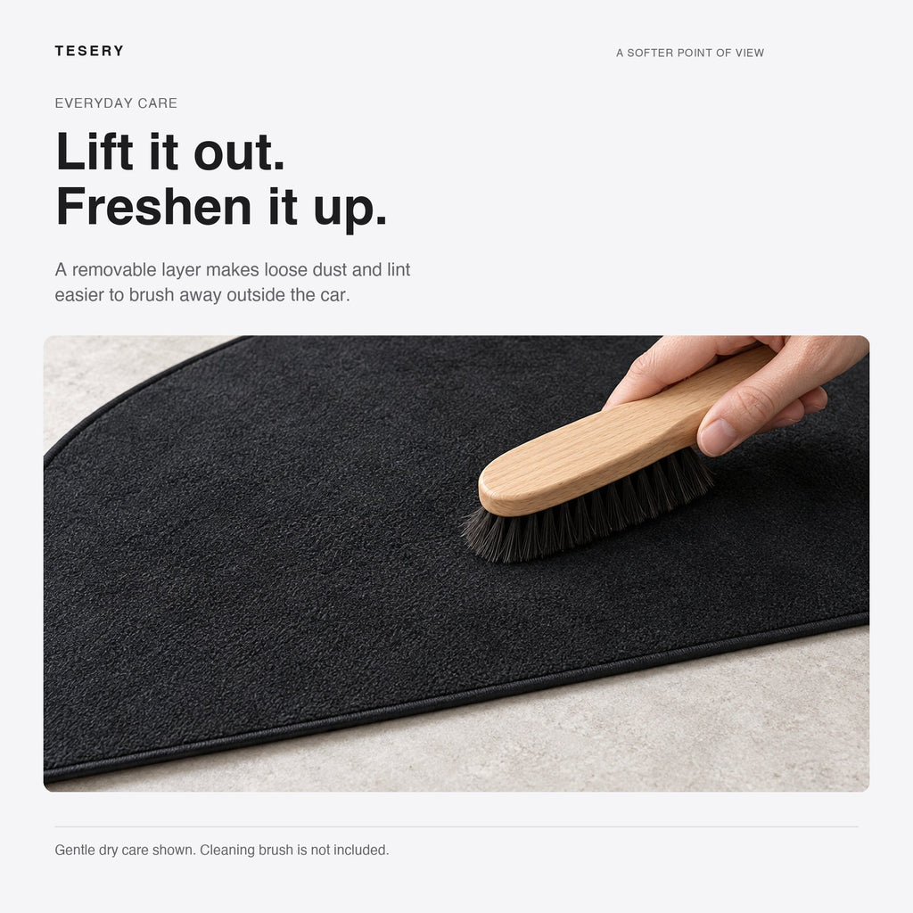 Dashboard Blackout Mat Model 3/Y Anti-glare Flannel Dash Cover
