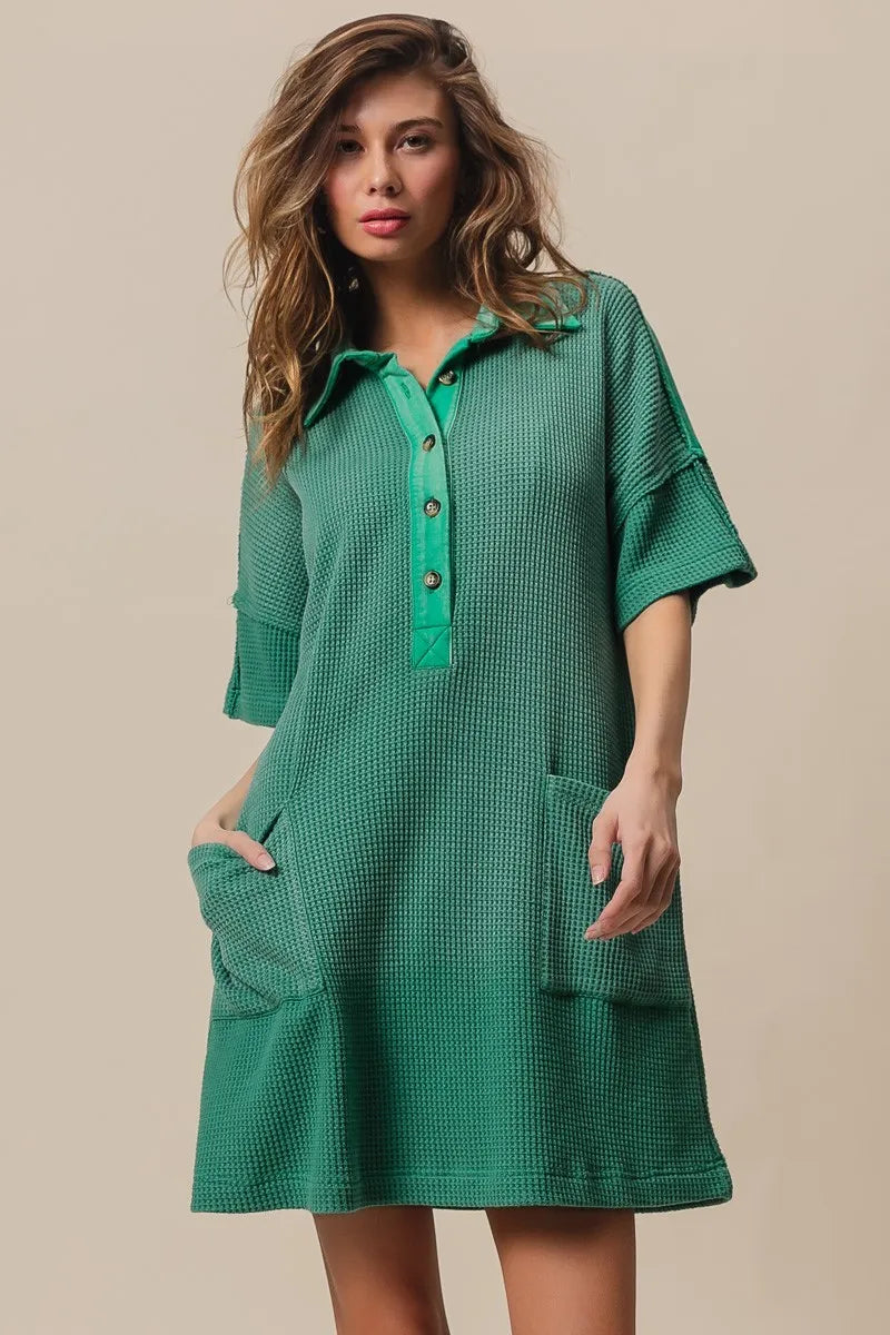 BiBi Dip Dye Mineral Washed Knit Dress