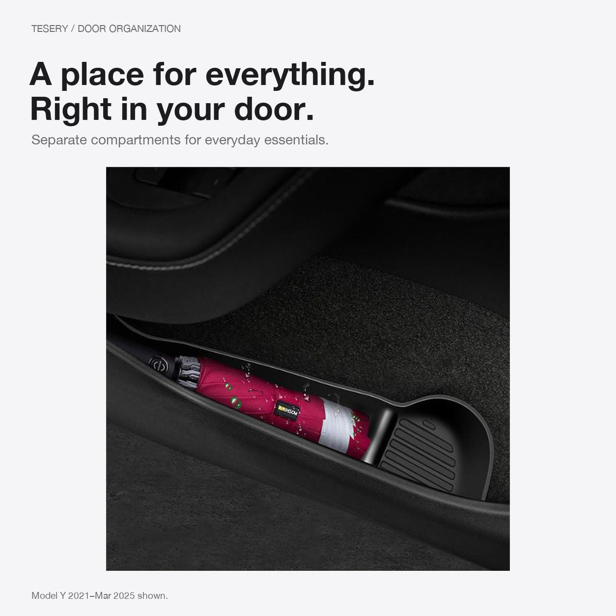Door Side Organizer Tray Tesla Model Juniper Model YL