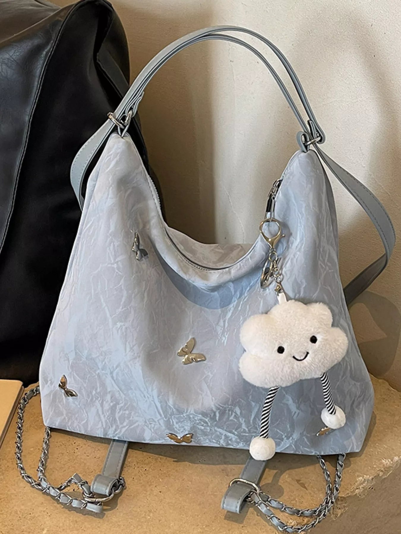Butterfly Decor Cloud Charm Shoulder Bag