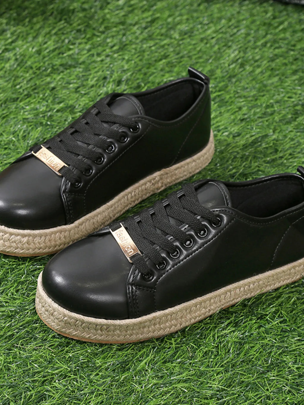 Round Toe Platform Sneakers