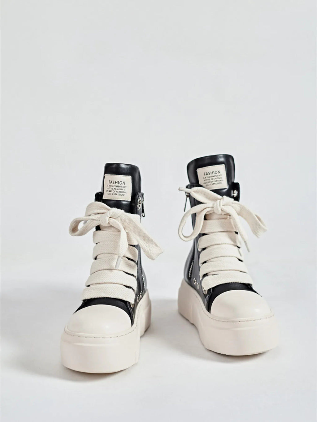 Platform Lace Up Contrast Sneakers