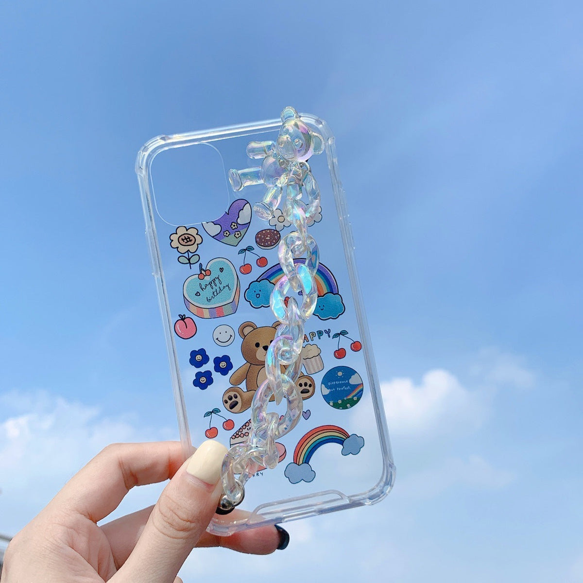 Bear Chain Protective Phone Case